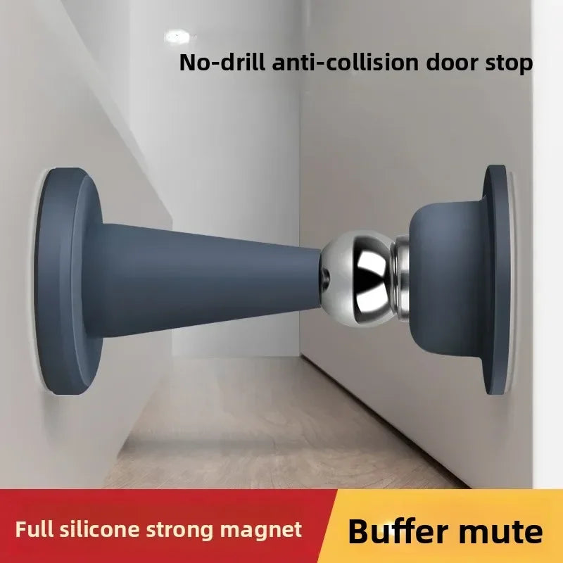 Butoir de porte sans perçage pour chambre à coucher, butée de porte fixe