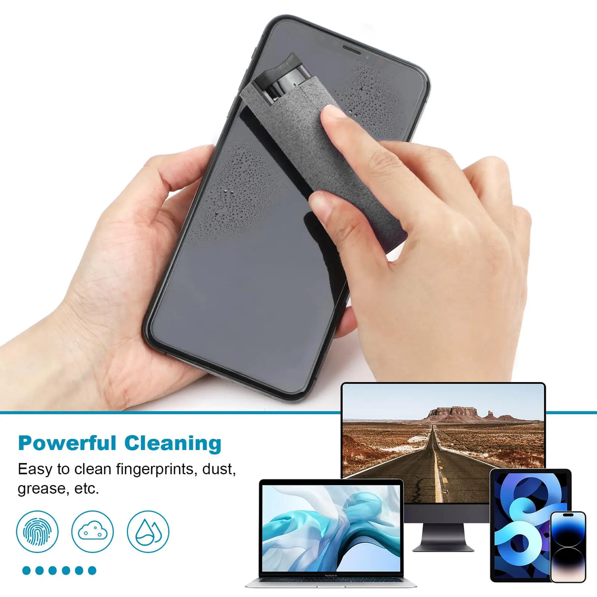 2 In 1 Phone Screen Cleaner Spray Portable Tablet
