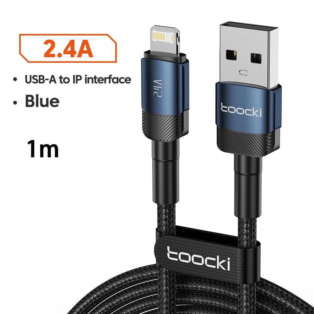 Toocki USB Cable For iPhone 14 13 12 Pro Max X XS