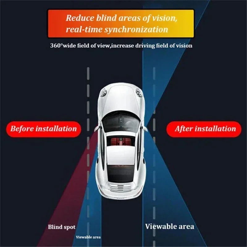 Car Rearview Mirror Blind Spot Mirror Front and