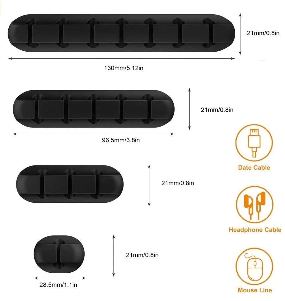 Organisateur de câble en silicone pour câble USB