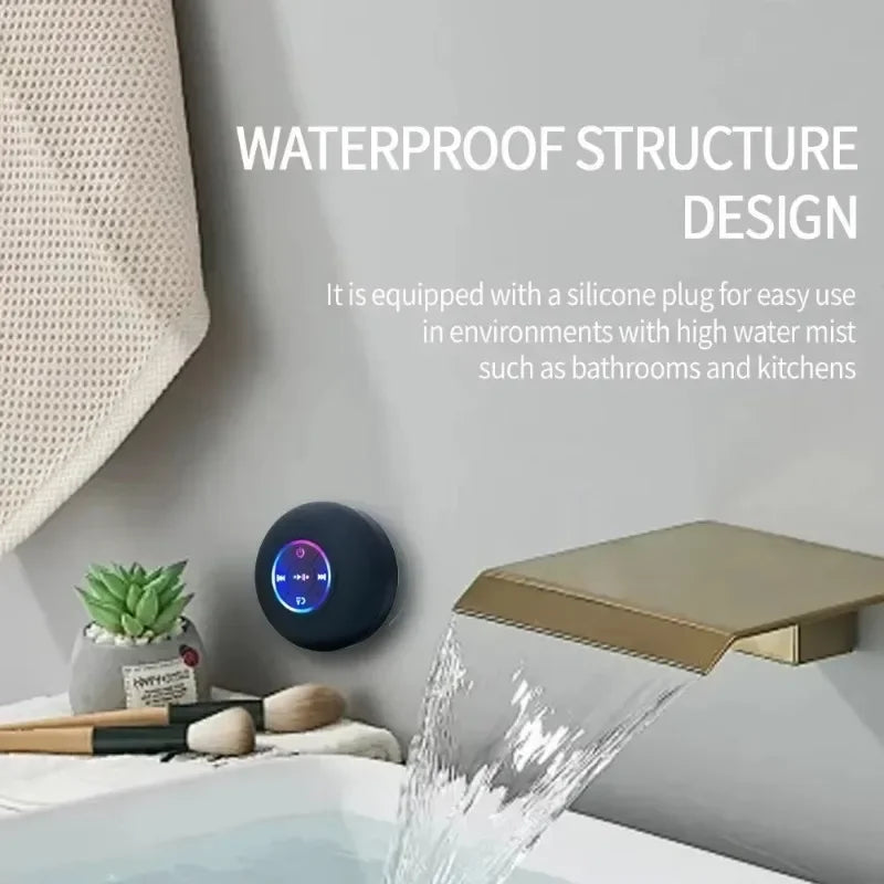 Mini Portable Bluetooth Audio IPX4 Waterproof Led