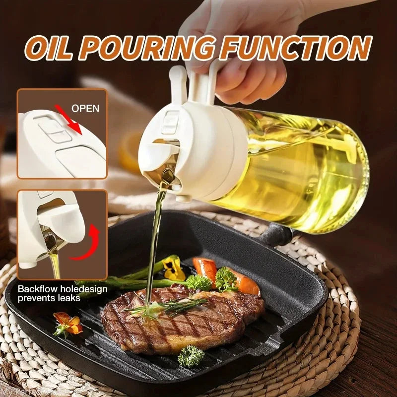 2in1 500ml Plastic Kitchen Oil Sprayer Spray Oil
