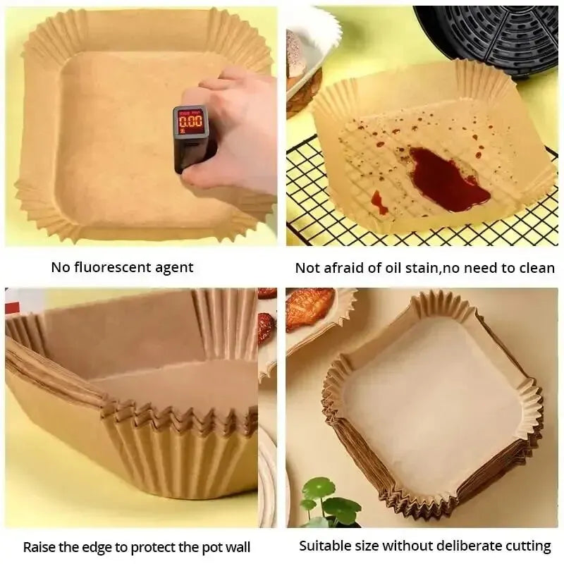 Papier jetable antiadhésif pour friteuse à air