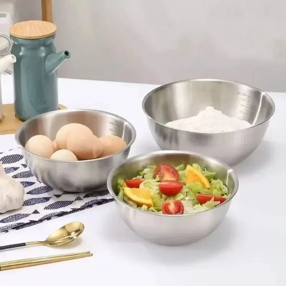 Large Capacity Stainless Steel Bowl Set
