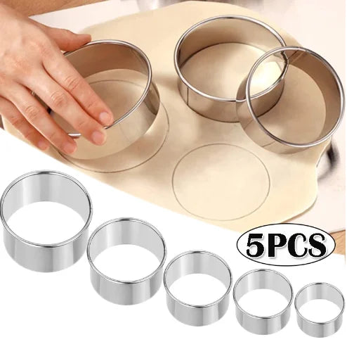 Moule rond en acier inoxydable pour biscuits et raviolis