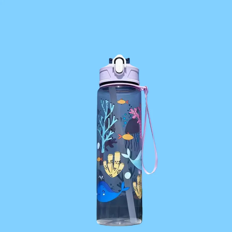 800ml/27oz Large Capacity Sports Water Bottle