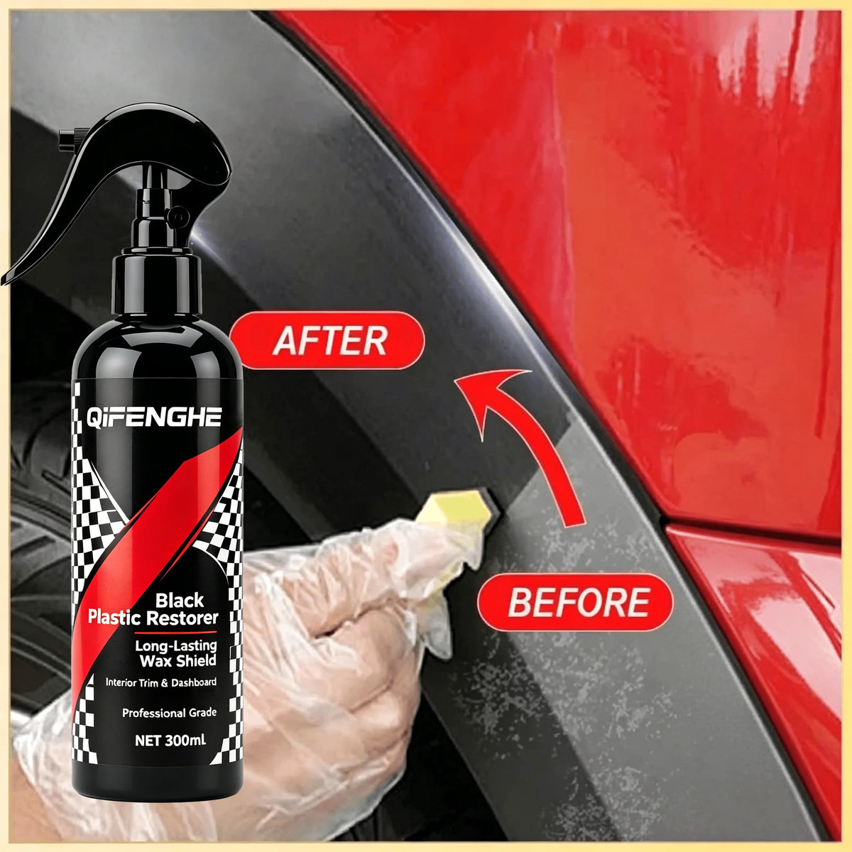 Car Plastic Restorer Black Trim Renewal Long
