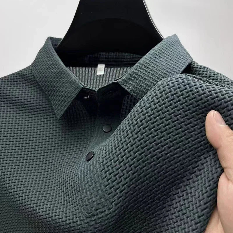 New Men's Business Casual Short Sleeved Bone