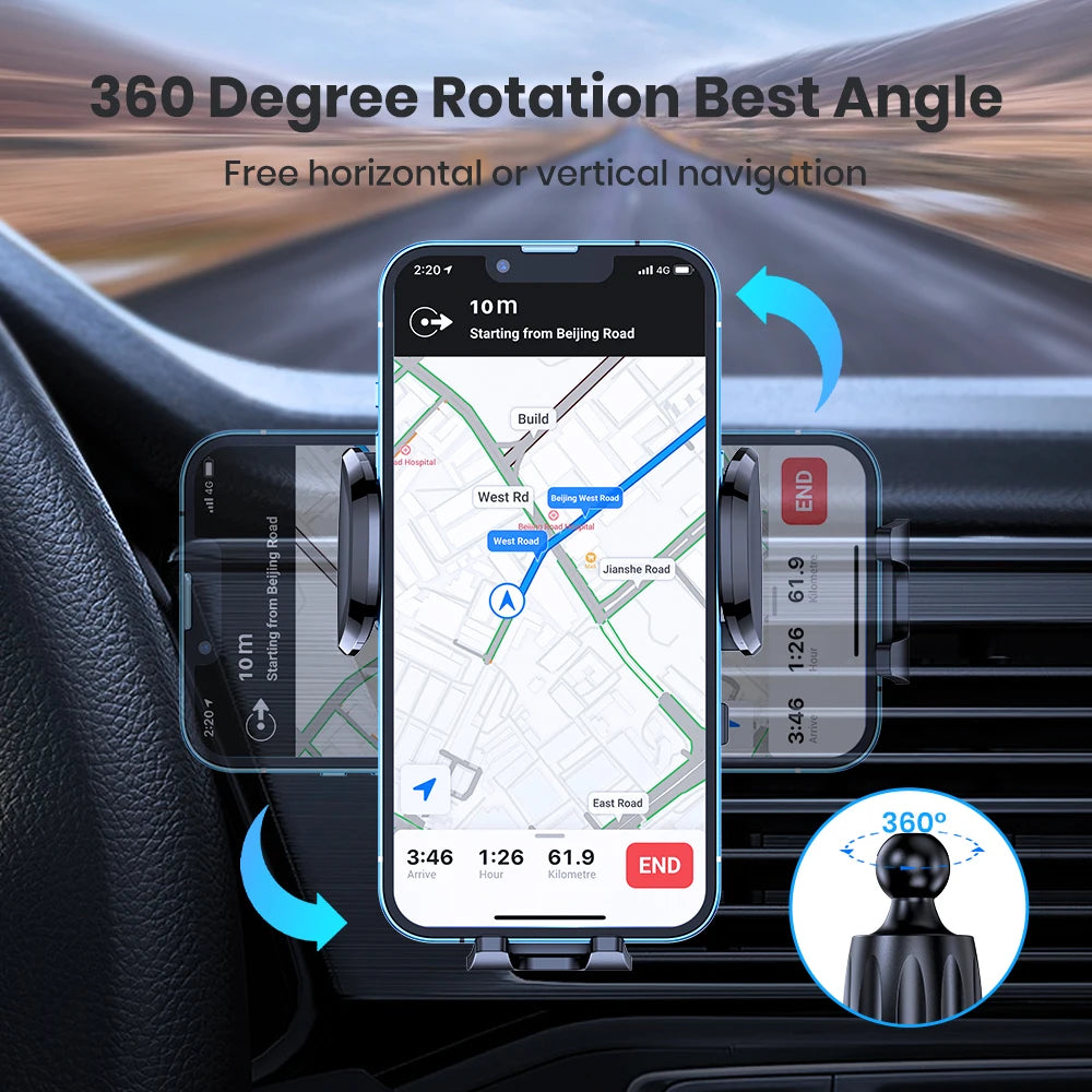 TOPK D42 - G Car Phone Holder Mount, Upgraded Metal