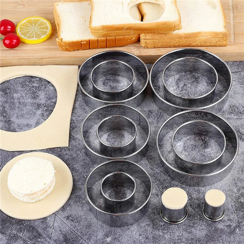 Moule rond en acier inoxydable pour biscuits et raviolis
