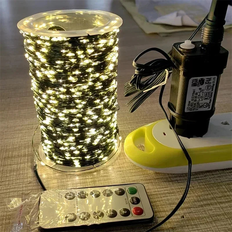 1000 LED Green Wire Led String Fairy Lights US/EU Plug