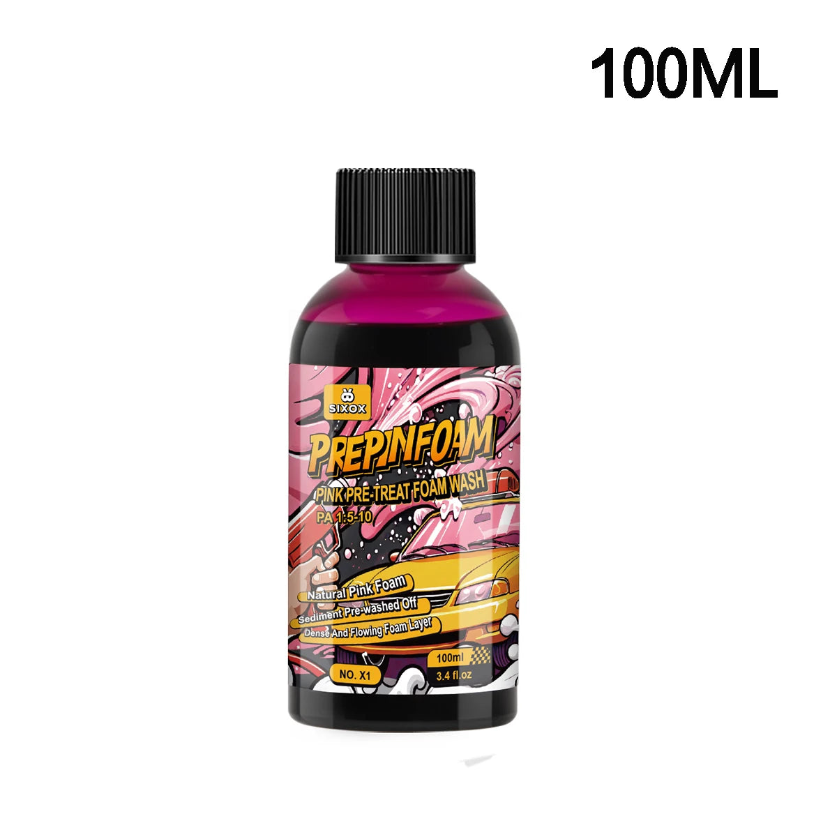 Shampoing moussant rose magique pour lavage de voiture