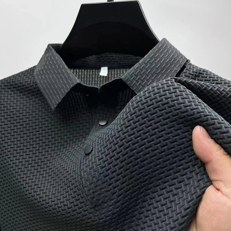 New Men's Business Casual Short Sleeved Bone