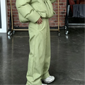 Women's Striped Puffer Jacket Two Piece Set Detachable