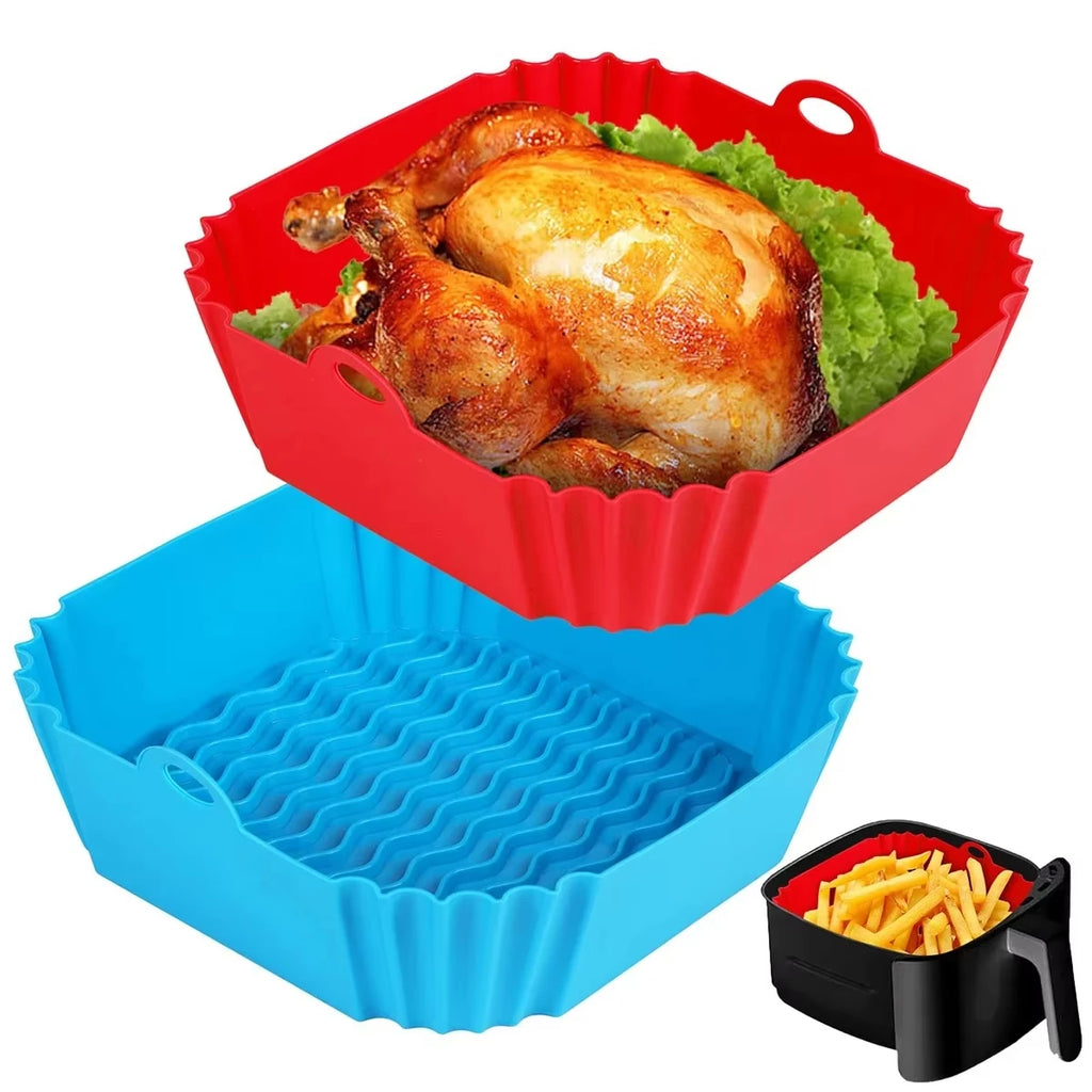 Silicone Air Fryer Pot Tray Food Safe Reusable
