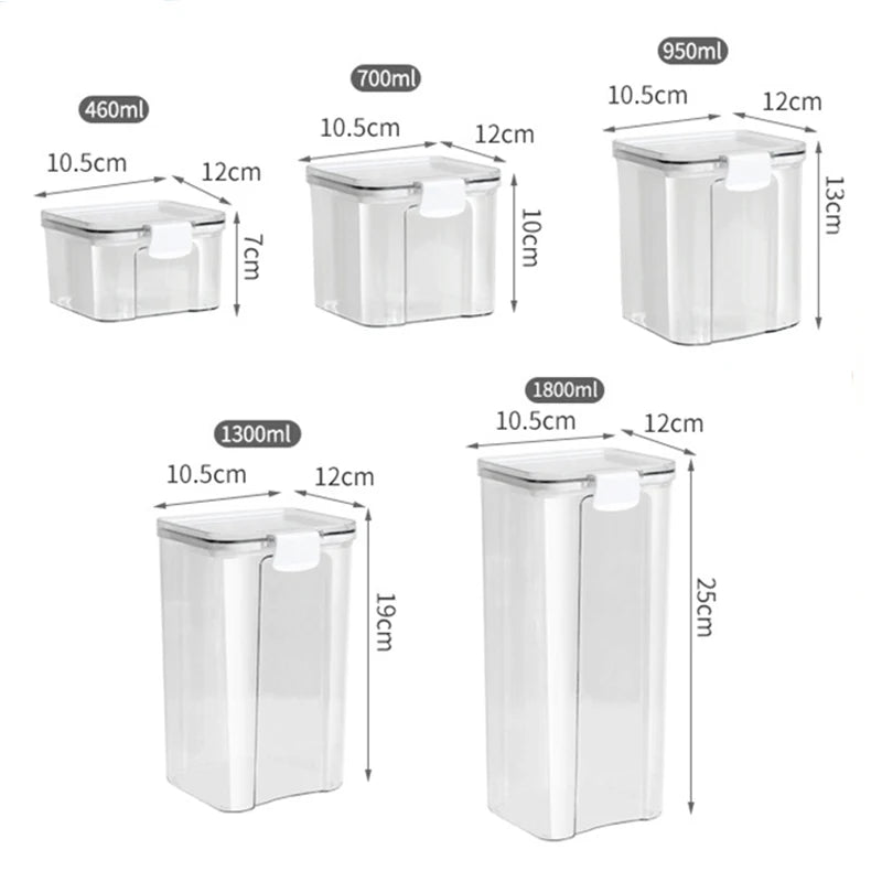 Sealed Jars Kitchen Grain Storage Organizer Large