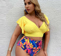 Plus Size Bikini Set Retro Swimwear