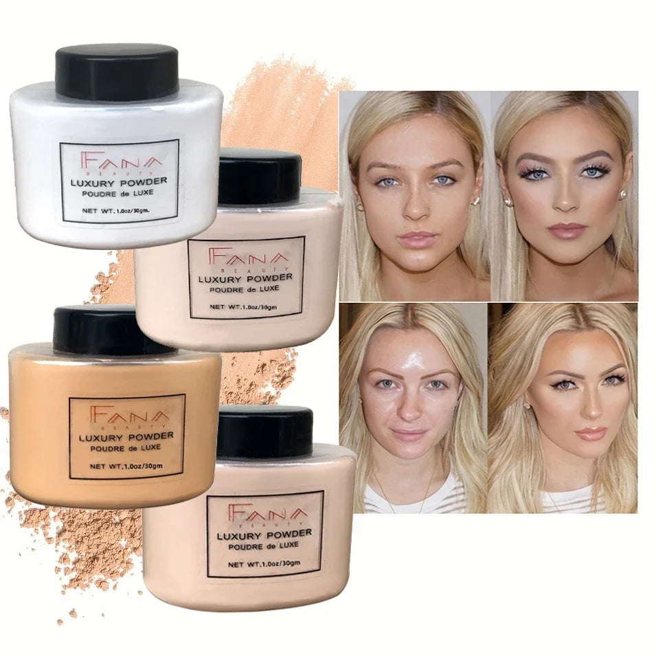 Fond de teint poudre luxe 4 couleurs pour femme