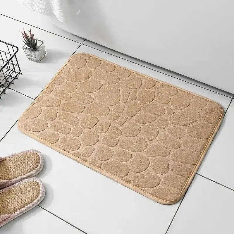 Tapis gaufré en fibre pour salle de bain et salon