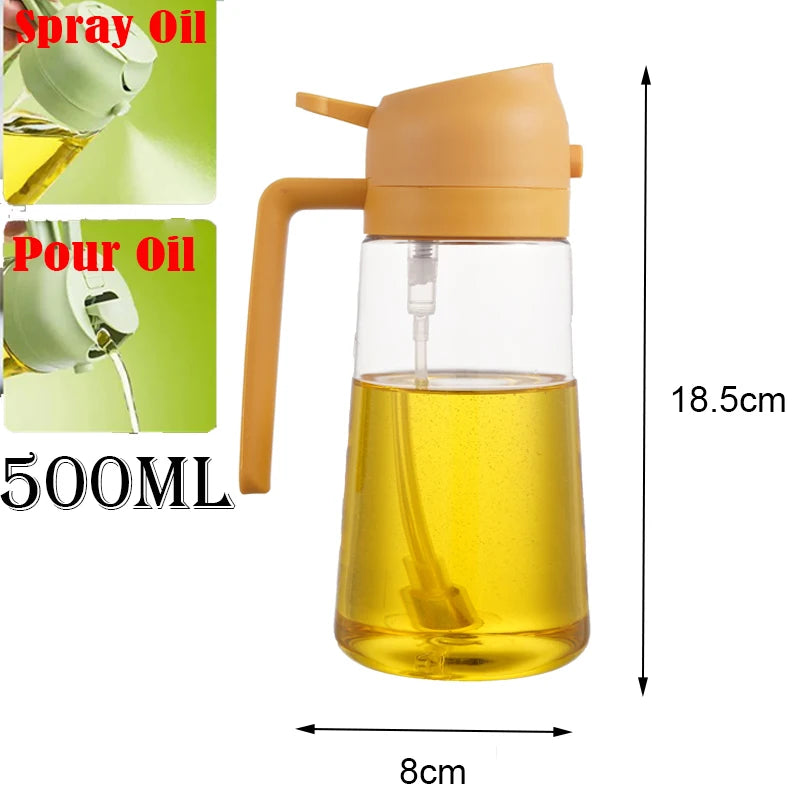 2in1 500ml Plastic Kitchen Oil Sprayer Spray Oil