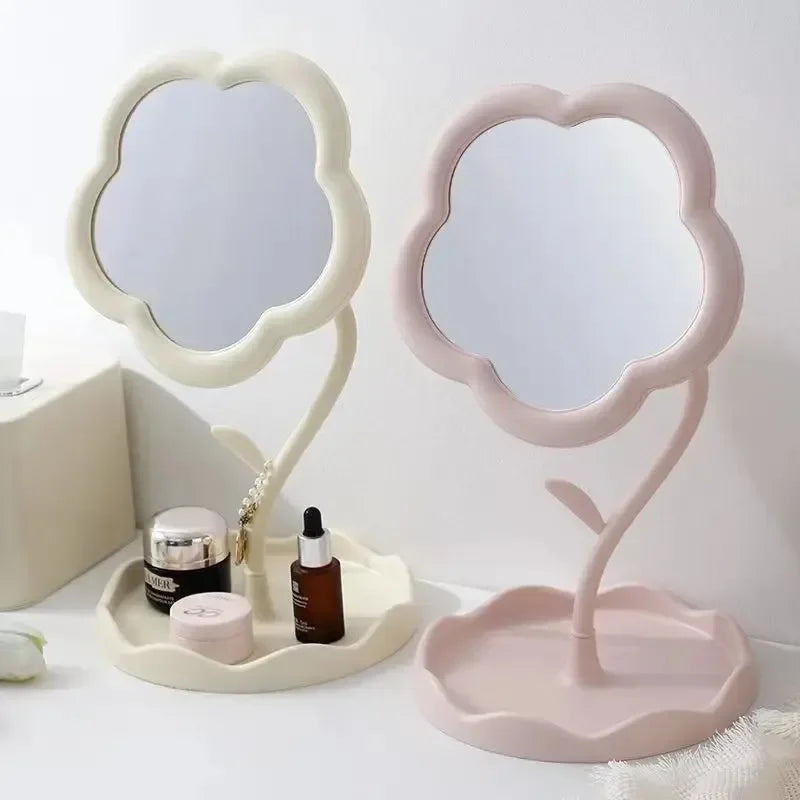 Creative Desktop Flower Mirror for Dorm Room High