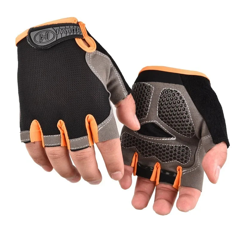 1 Pair Anti - Slip Cycling Gloves Breathable Half
