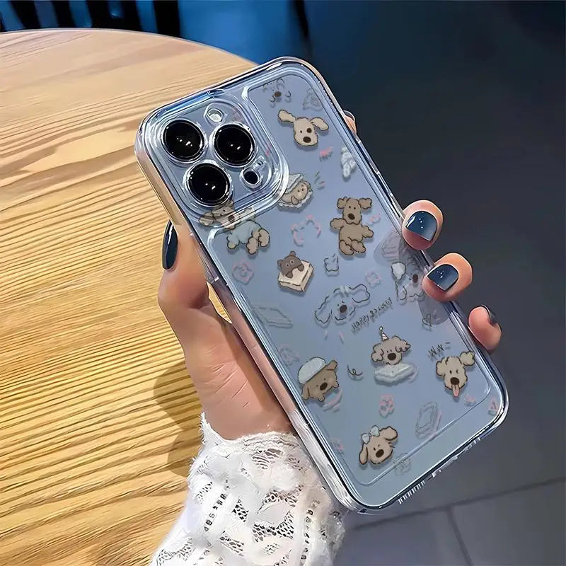 Cartoon Puppy Case For iPhone 16 15 14 13 12 11