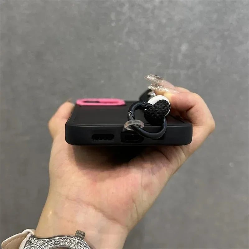 Fashion Lens Collision Color Wrist Strap Cases