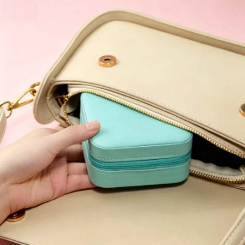 Simple ins macaroon jewelry box travel