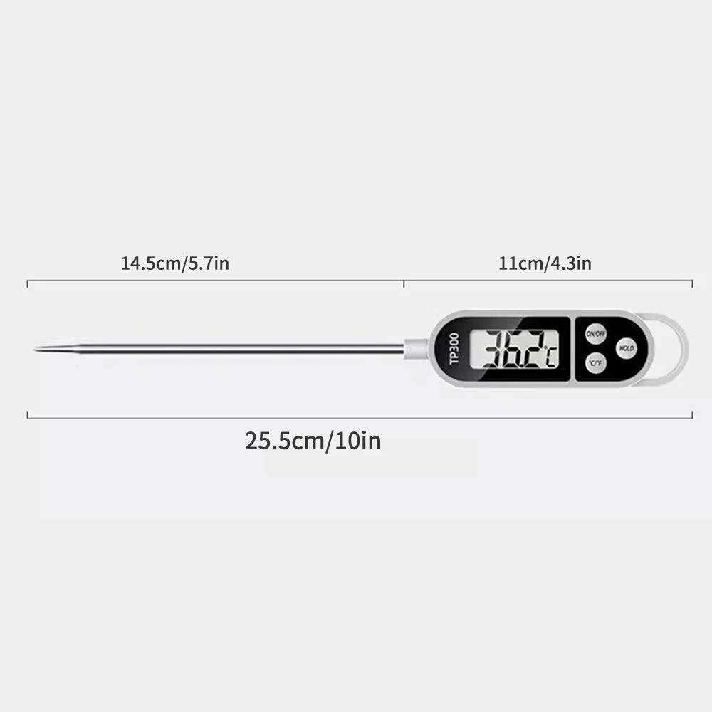 Stainless steel probe cooking food, barbecue