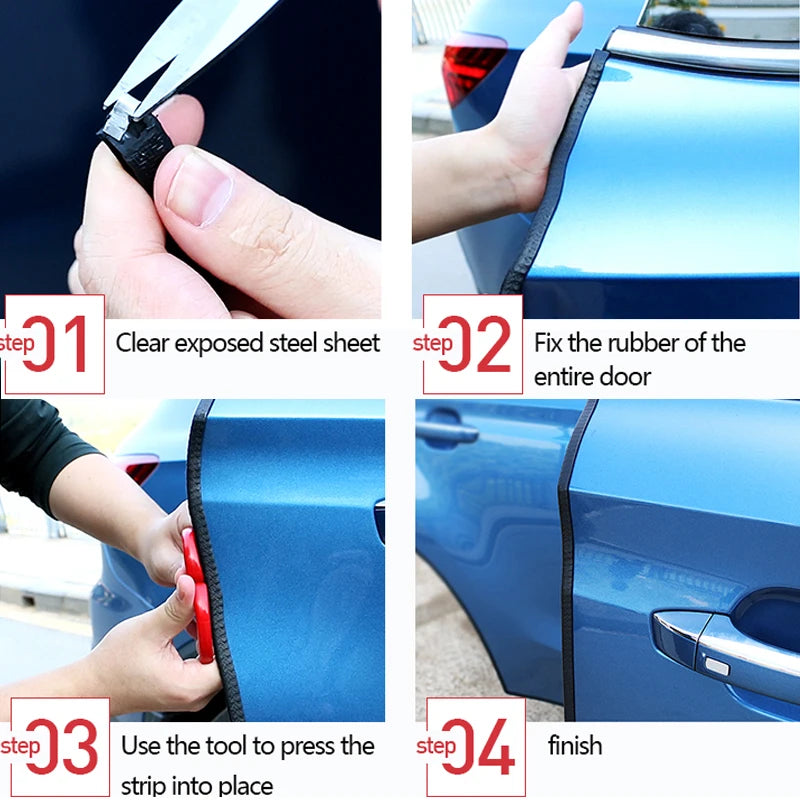 SEAMETAL Car Door Edge Seal Strip 2/5/10m U - Shape