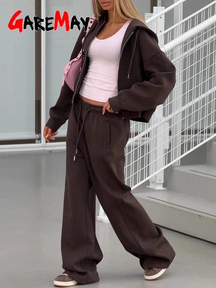 Autumn Women's Tracksuit with Zipper and Trousers Gary