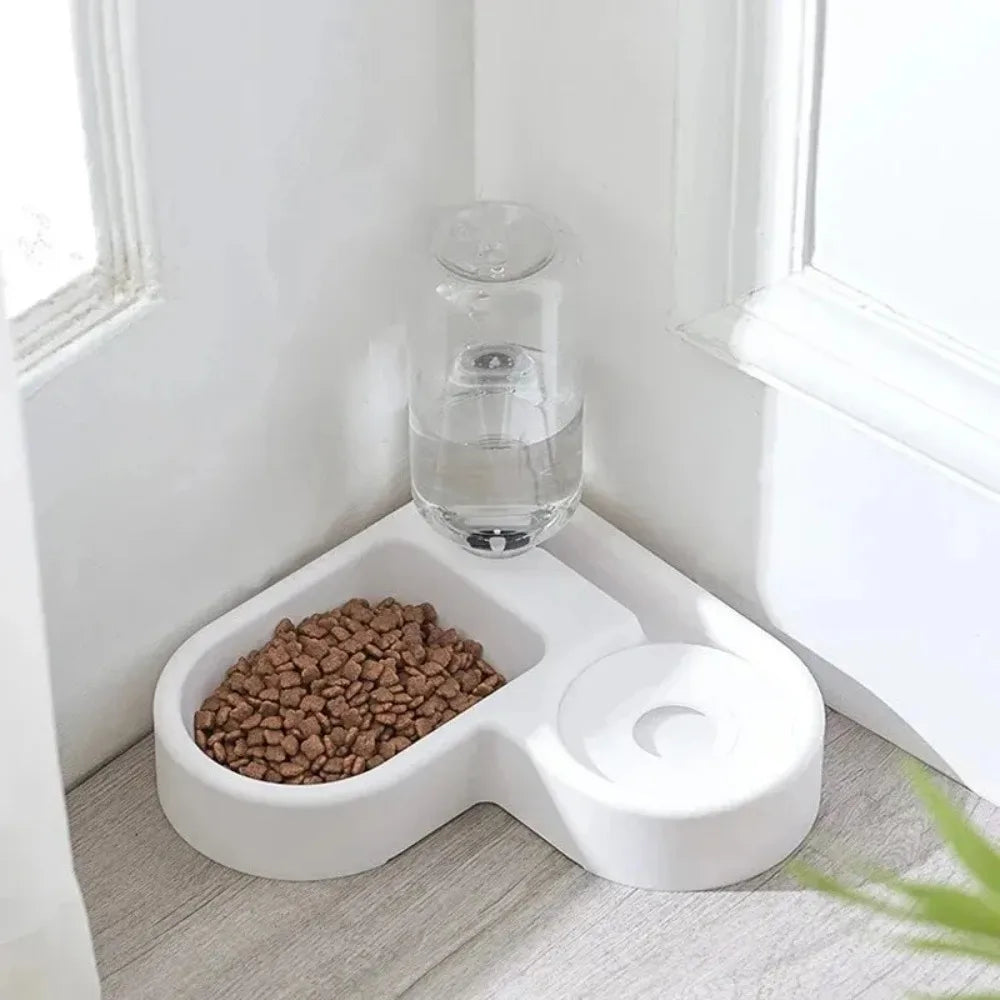 Double Dog and Cat Bowl - Pet and Food Bowl Set