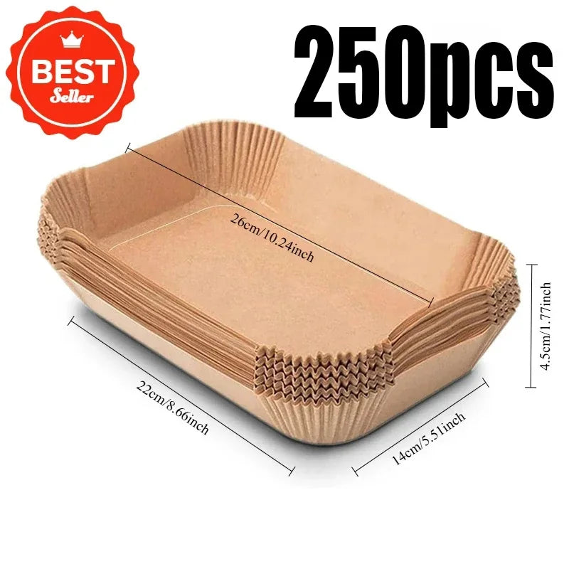 Papier jetable pour friteuse à air chaud, tapis de cuisson antiadhésif, résistant à l'huile, pour micro-ondes et barbecue, doublure en papier sulfurisé, accessoires.