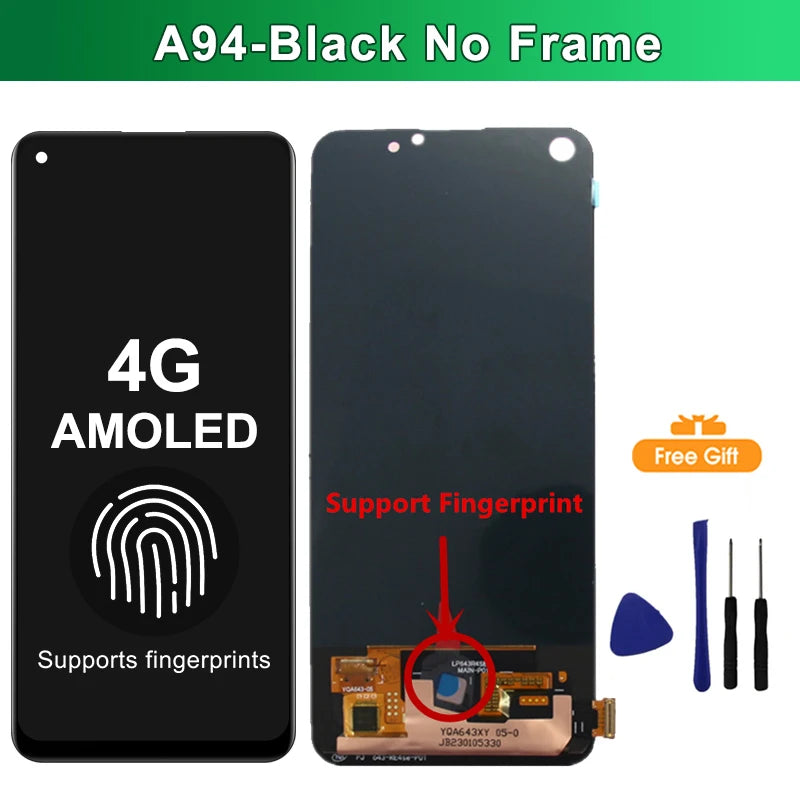6.43" A94 AMOLED Display For OPPO A94 4G 5G LCD