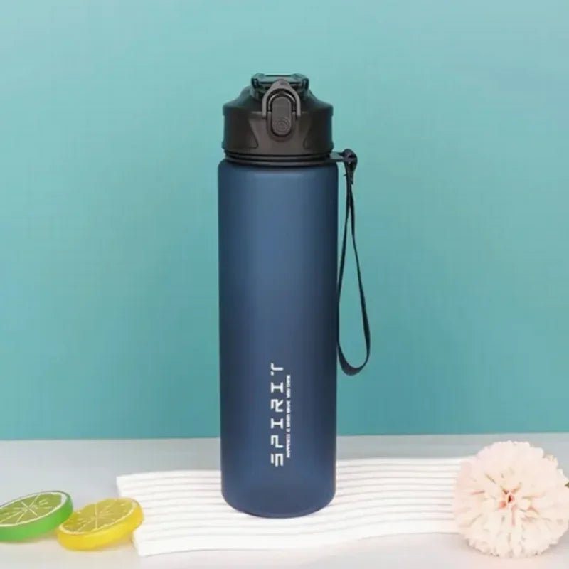 Sports Water Bottle with Time - Tracking Straw Leak