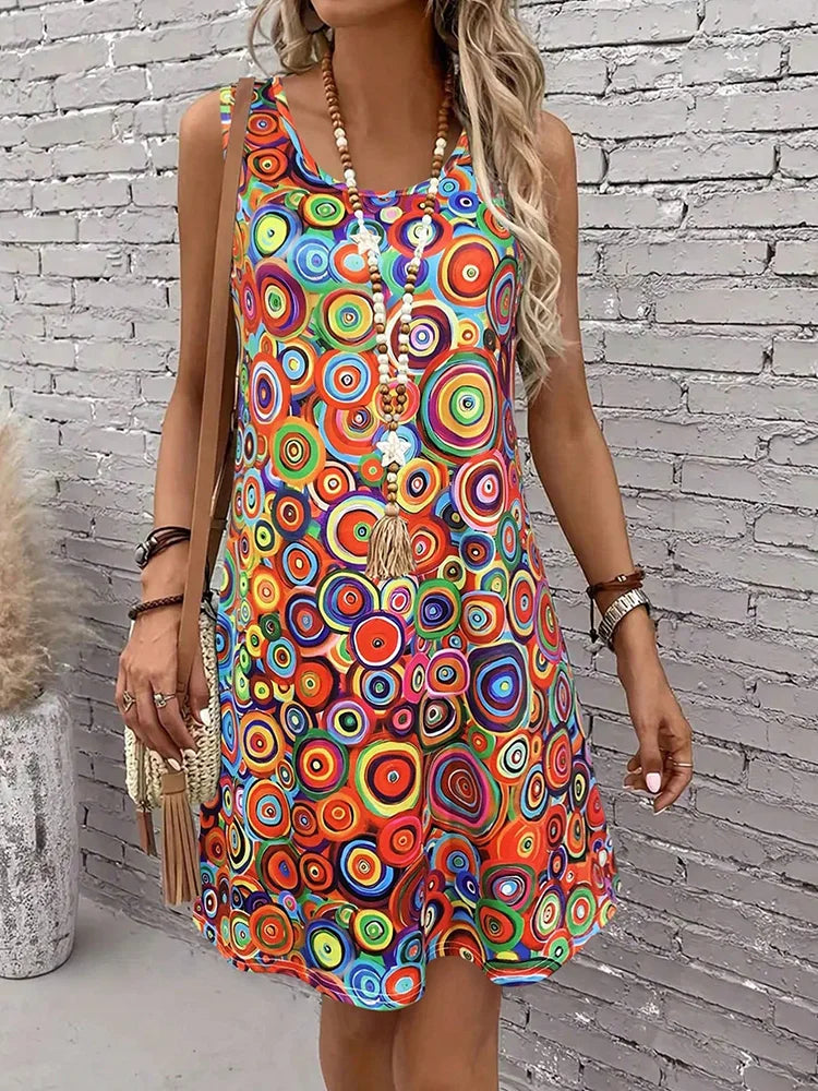 Women's Off - Shoulder All - Over Print Mini Dress