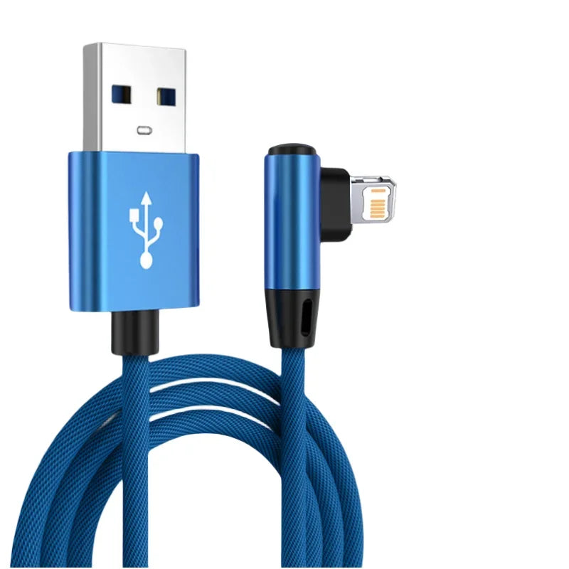 90 Degree USB Cable For iPhone 14 13 12 11 Pro