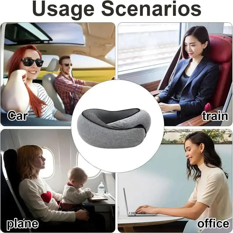 Oreiller de voyage cervical en mousse à mémoire de forme en U