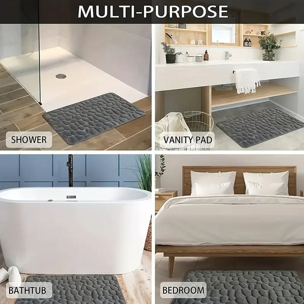 3D Non Slip Bathroom Mat Bath Mats Absorbent