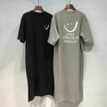 Women's Summer Loose T - shirt Dress Mid