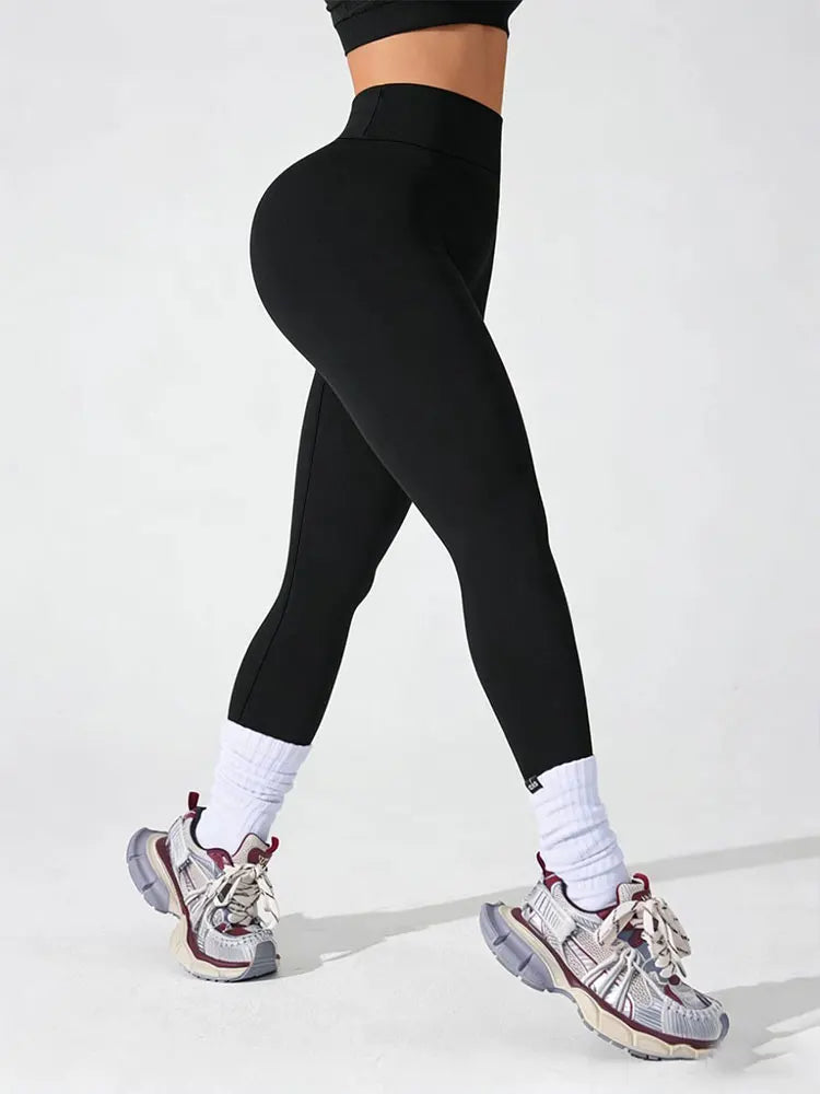 Sexy High Waisted Leggings For Womens Black Tummy