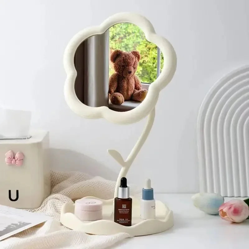 Creative Desktop Flower Mirror for Dorm Room High