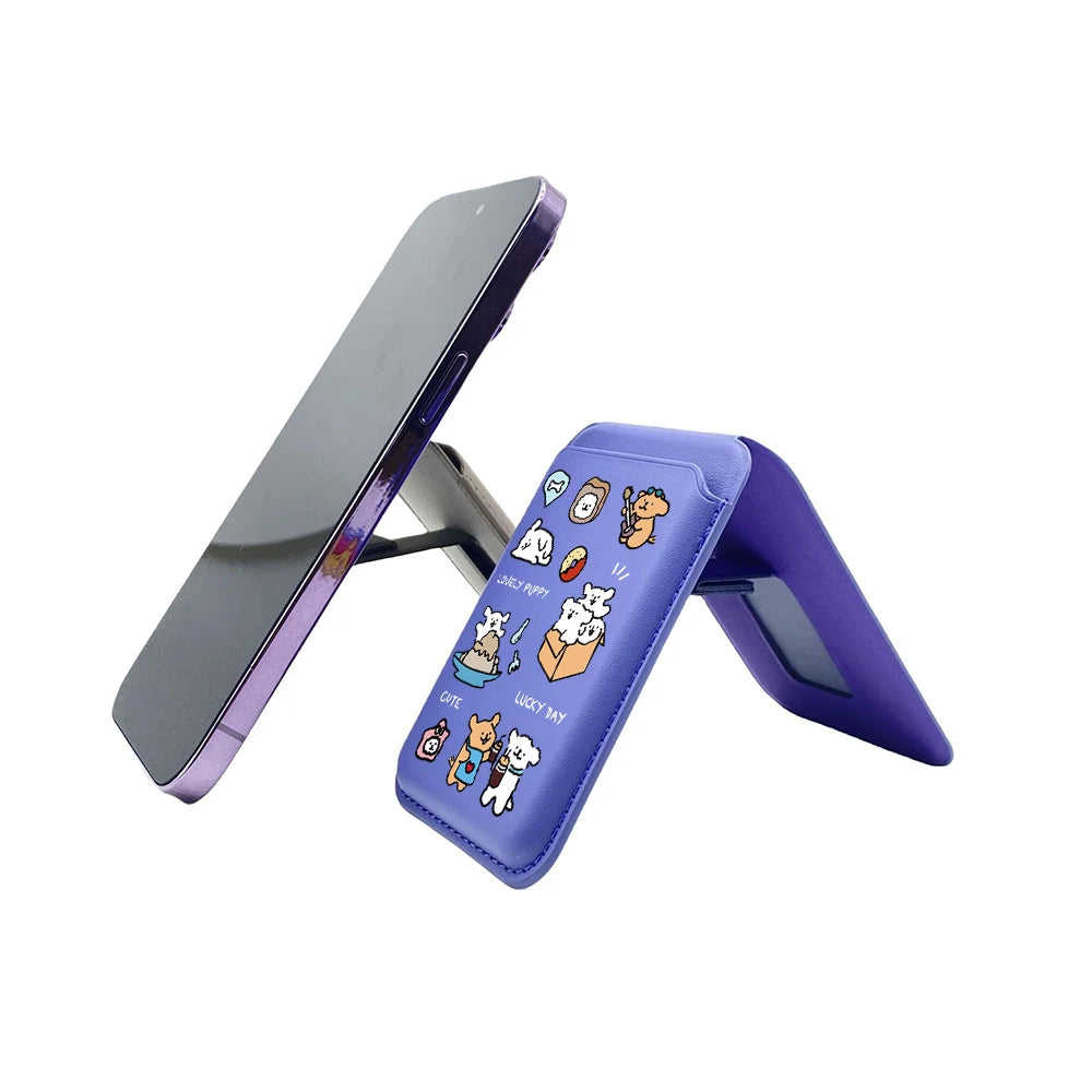 Cute line Dog Upgrade purse Hide Stand for iPhone