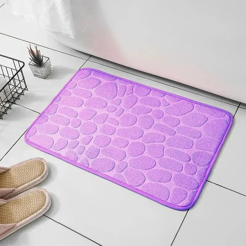 Tapis gaufré en fibre pour salle de bain et salon