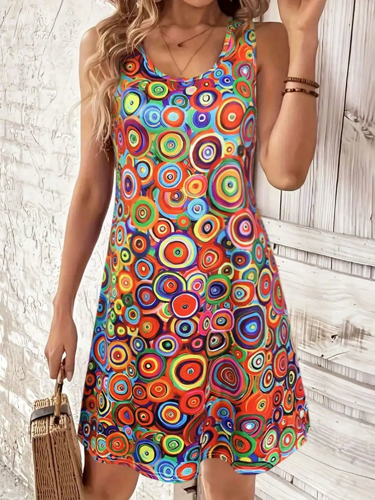 Women's Off - Shoulder All - Over Print Mini Dress