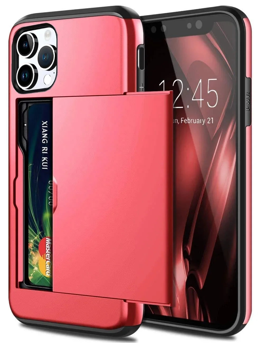 for iPhone 16 Pro Max 15 Case Slide Armor Wallet