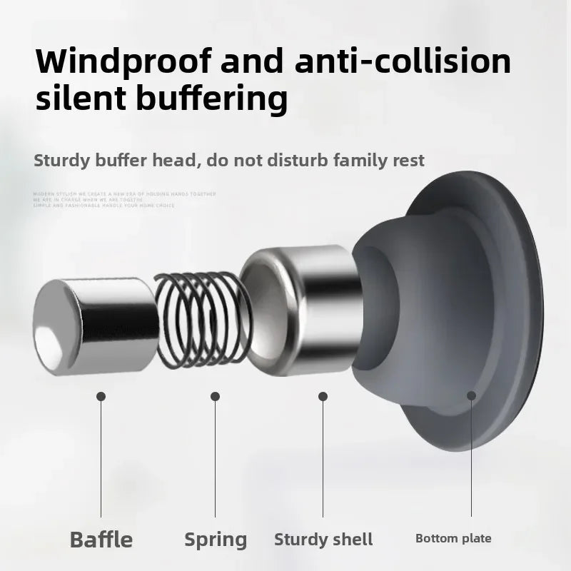 No - Drill Door Stopper for Room Bedroom Door Fixed