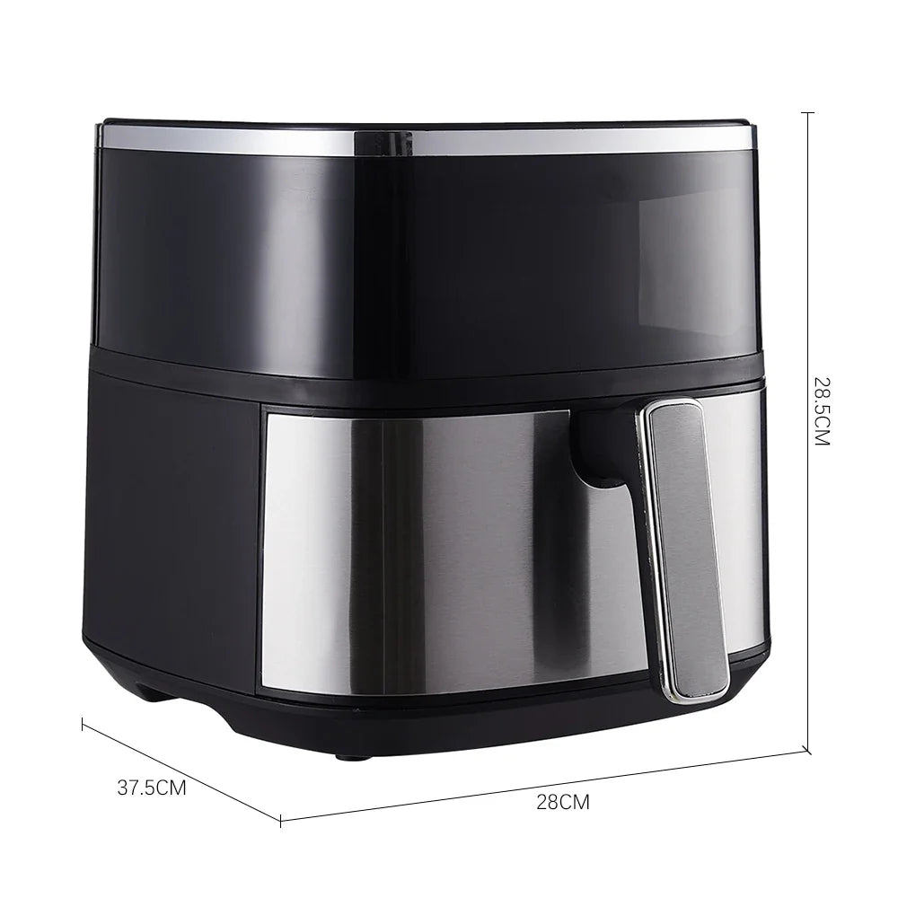 Friteuse à air chaud KOMORE 6L avec écran tactile intelligent, panier antiadhésif, minuterie de 60 minutes et température réglable de 80°C à 200°C